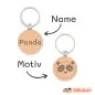 Preview: Personalisierter Kinder Anhänger mit Name und Panda | Mit Gravur